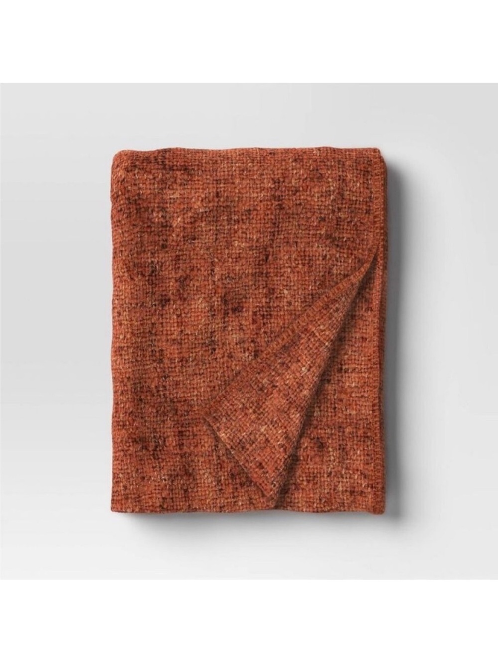 Threshold 50” x 60” Orange Marled Boucle Throw Blanket